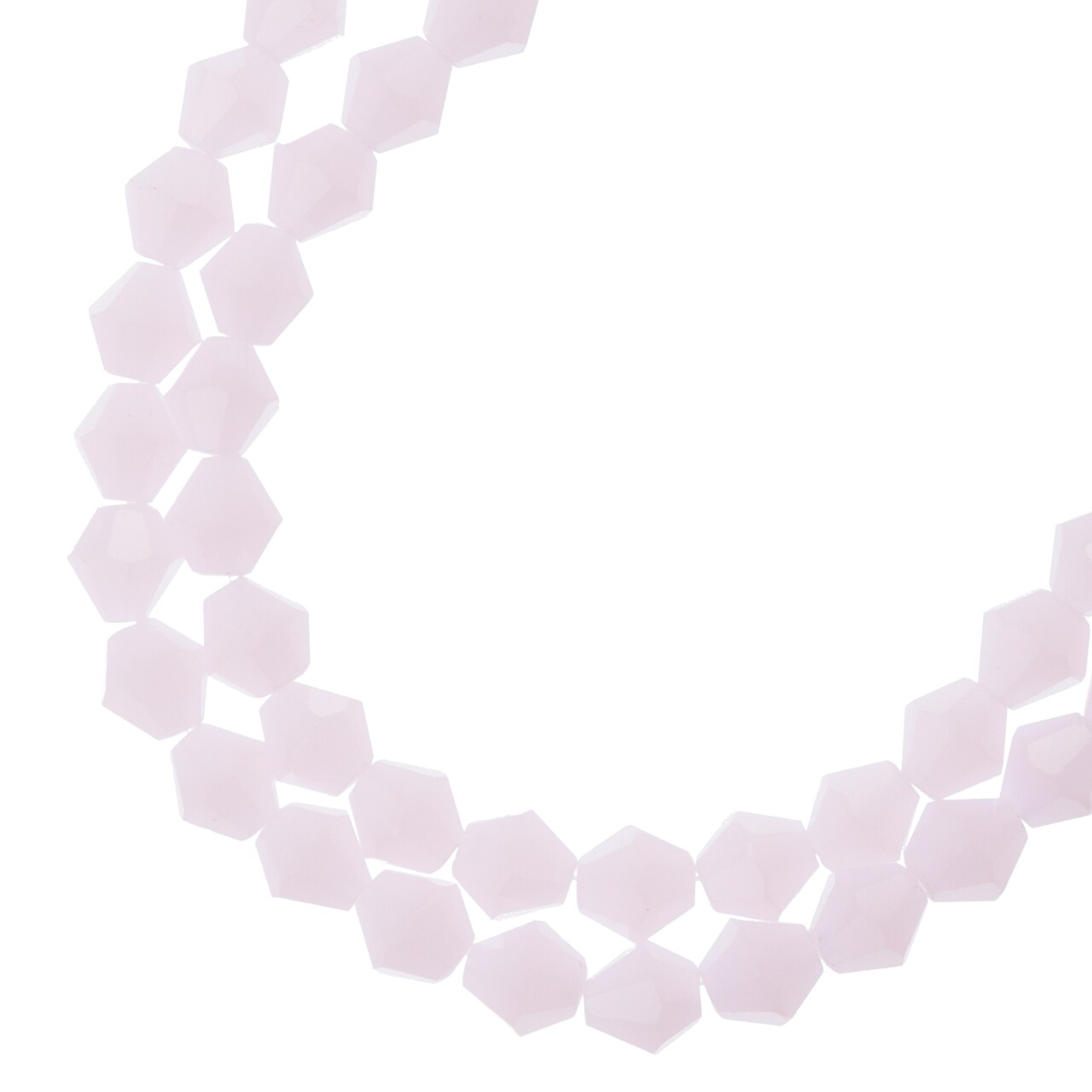 Crystal Lane DIY 2-Strand 7in Opaque Finish Glass Bicone Bead Strands